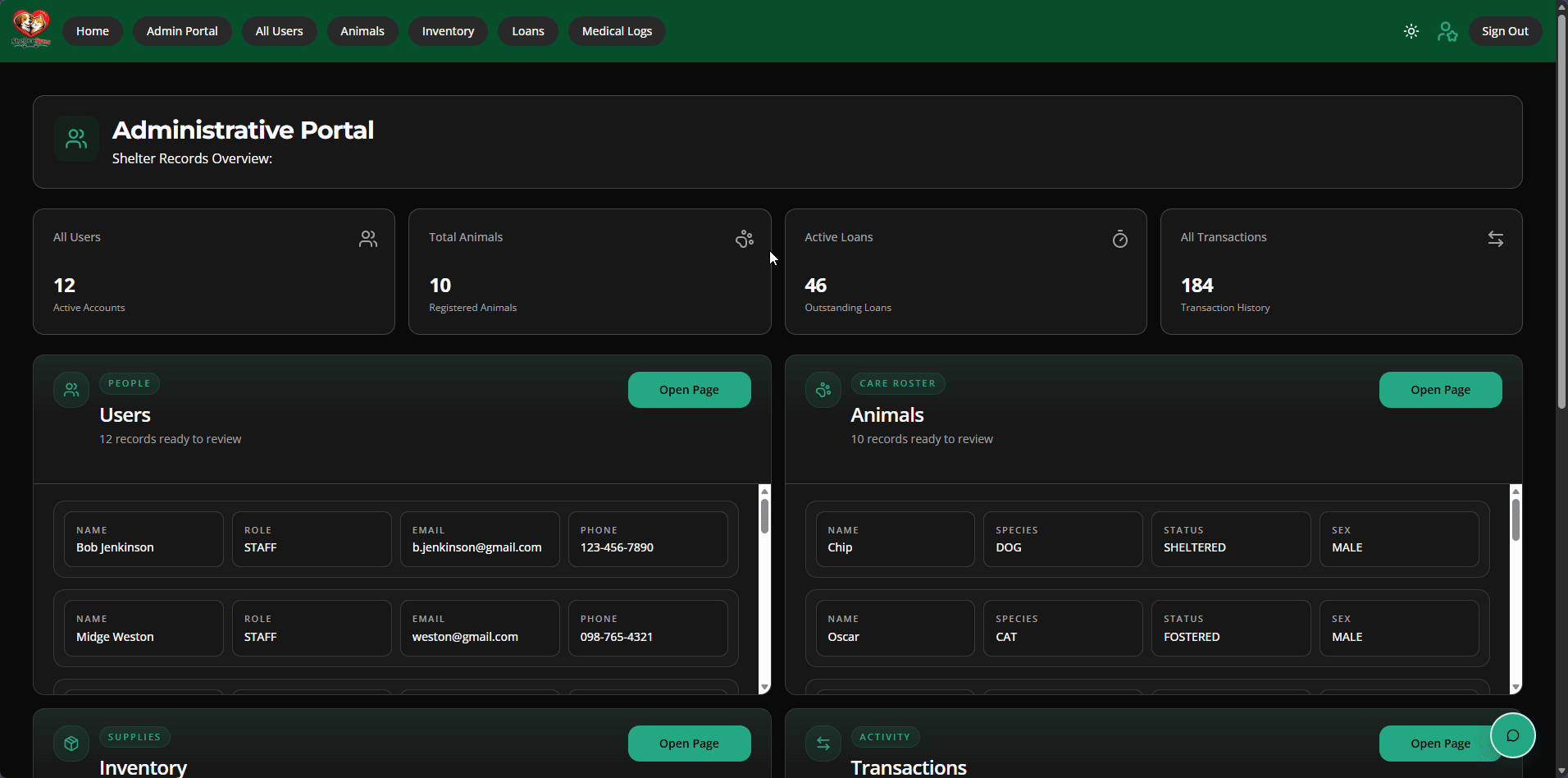 ShelterSync Landing Page
